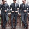 Dark Grey Groomsmen Suits Groomsmen Suits With Shirt And Tie Package