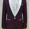 Dinner Jacket - Burgundy/White - Mens Wholesale Blazers -Alberto Nardoni Shop dinner jacket burgundywhite mens wholesale blazers