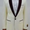 Dinner Jacket - Ivory/Burgundy - Mens Wholesale Blazers 3 Dinner Jacket - Ivory/Burgundy - Mens Wholesale Blazers -Alberto Nardoni Shop dinner jacket ivoryburgundy mens wholesale blazers