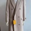 Double Breasted Overcoat - Wool Top Coat - Full Length Coat Cream - Wholesale Coat - Wholesale Winter Coats