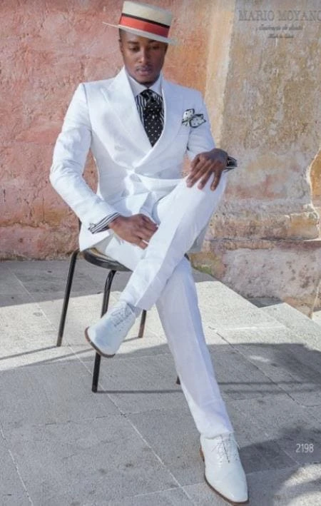 Double Breasted Seersucker Suit - White Suit - Summer Suit 1 Double Breasted Seersucker Suit - White Suit - Summer Suit
