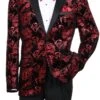 Black And Red Suit Men's Modern Fit Velvet Floral Paisley Foil Tuxedo Jacket In Red & Black -Alberto Nardoni Shop download 17 e70bee90 49e8 4e34 9af5 e9e4e49bf47a