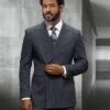 Statement ITALY Suit - Super 150's Wool Suit Statement Men's 2 Piece 100% Wool Fashion Suit - Pinstripe