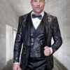 Statement ITALY Suit - Super 150's Wool Suit Statement Men's Outlet 3 Piece Fashion Tuxedo - Floral Pattern