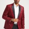 Black And Red Suit Men's Stacy Adam's Paisley Velvet Prom & Wedding Tuxedo Jacket In Red -Alberto Nardoni Shop download 28 ddbfab47 91bc 4d89 af70 d28d8448889c