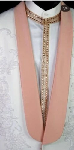 Wedding Tuxedos For Men In Light Pink Classic Wedding Tuxedo Style For Guys - Two Toned Lapel