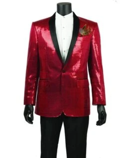 Black And Red Suit Tuxedo Jacket For Sale - Black & Red Tuxedo Jacket