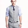 Mens Linen Vest And Pants Set - Wedding Summer Vestin Light Gray -Alberto Nardoni Shop download 73