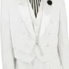 White Tuxedo Tailcoat - White Wedding Suit
