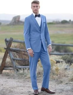 Dusty Blue Groomsmen Suits - Dusty Blue Suits