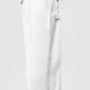 Mens Italian Wool Wide Leg Dress Pants In White