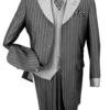 "Black Sharkskin Pinstripe Men's Zoot Suit With Vest - Fashion Closeout" -Alberto Nardoni Shop ezS2hXu 900daf7b d84d 428f 88bf 92389b36548b