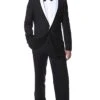 Men's Two Toned Black With White Lapel 1 Button Suit Shawl Collar Dinner Jacket Looking Fashion Tuxedo For Men -Alberto Nardoni Shop ferrecci premium dark color black with white shawl collar tuxedo graduation homecoming outfits sportcoat blazer suit jacket 24355
