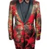 Floral Prom Suit - Vienna-Red/Black