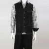 "Black Double Breasted Denim Vest And Pant Set For Men" -Alberto Nardoni Shop fvsQW2Y