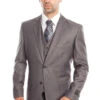 Grey Men's Wedding & Business Suit - Solid Color Two Button Vested 3 Grey Men's Wedding & Business Suit - Solid Color Two Button Vested -Alberto Nardoni Shop ggPvB1f