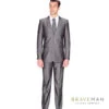 Gray Groomsmen Suits Grey Sharkskin Wedding Suit