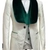 Men Light Green And White Suits - Green And White Tuxedos