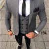 Men Suits Groomsmens Groom Grey 2 Men Suits Groomsmens Groom Grey -Alberto Nardoni Shop grey groom suit mens gray weddin 23