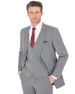 Mens Grey Groom SuitGroomsmen Suits