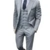 Gray Big And Tall Linen Suit