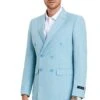"Men's Slim Fit Double Breasted Pastel Teal Blue Summer Suit" -Alberto Nardoni Shop ilGWxnL