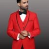 Mens One Button Satin Trim Shawl Tuxedo In Red & Black 13 Mens One Button Satin Trim Shawl Tuxedo In Red & Black -Alberto Nardoni Shop image.php 37