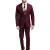 WTXVelvet2BVMen's Burgundy ~ Maroon SuitVelvetMen's Blazer Jacket & Pants (Matching)