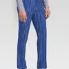 Mens Pinstripe Dress Pants - Royal Blue Stripe Slacks - White Pinstripe -Alberto Nardoni Shop image40183
