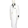 Mens Overcoat - Mens Long Wool Topcoats - Topcoat For Men-Chesterfield Wool & Cashmere Full Length Overcoat Winter White