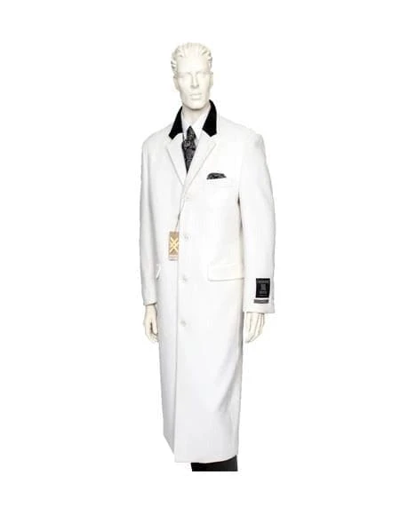 Mens Overcoat - Mens Long Wool Topcoats - Topcoat For Men-Chesterfield Wool & Cashmere Full Length Overcoat Winter White 1 Mens Overcoat - Mens Long Wool Topcoats - Topcoat For Men-Chesterfield Wool & Cashmere Full Length Overcoat Winter White