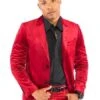 Mens Red Velvet Suit And Cheap Priced Velour Mens Blazer Jacket For Men Sport Coat + Pants -Alberto Nardoni Shop image46149