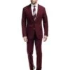 Alberto Nardoni Men's Burgundy ~ Maroon Suit Men's Blazer Jacket & Pants -Alberto Nardoni Shop image46185