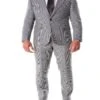 1930s Fashion Tweed ~ Herringbone Pattern- Mens 1930 Suit -Modern Fit 1930s Tuxedo - Gray Suit