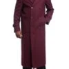 Mens Overcoat -Mens Long Wool Topcoats- Topcoat For Men-Men's Full Length Overcoat Burgundy Red Wool Gabardine Double Breasted Trench Coat 2 Mens Overcoat -Mens Long Wool Topcoats- Topcoat For Men-Men's Full Length Overcoat Burgundy Red Wool Gabardine Double Breasted Trench Coat -Alberto Nardoni Shop image48132