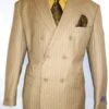 Double Breasted Pinstripe Suit - Men's Double Breasted Suit Peak Lapel 2 Button Suit Camel Pin Stripe 2 Double Breasted Pinstripe Suit - Men's Double Breasted Suit Peak Lapel 2 Button Suit Camel Pin Stripe -Alberto Nardoni Shop image48749