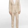 Mens Big And Tall Linen Suit -Natural Suit