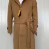 Mens Overcoat -Mens Long Wool Topcoats- Topcoat For Men-Mens Full Length And Cashmere Overcoat - Winter Topcoats - Vicuna Light Brown - Dark Camel