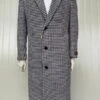 Mens Overcoat - Mens Long Wool Topcoats - Topcoat For Men-Mens Full Length And Cashmere Overcoat - Winter Topcoats - Black And White Coat -Alberto Nardoni Shop image54285