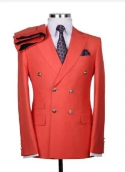 Red Slim Fit Suit