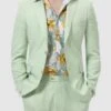 Mens Big And Tall Linen Suit -Mint Suit 2 Mens Big And Tall Linen Suit -Mint Suit -Alberto Nardoni Shop image61423