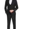 3 Piece Plaid Suit - Black Mens Plaid Suit -Alberto Nardoni Shop image61763