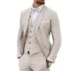 Mens Big And Tall Linen Suit - Beige Suit -Alberto Nardoni Shop image62653