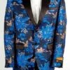 Mens Big And Tall Tuxedo -Royal Blue And Gold Tuxedo