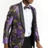 Mens Big And Tall Tuxedo - Purple And Gold Tuxedo