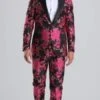 Mens Big And Tall Tuxedo -Pink And Black Tuxedo -Alberto Nardoni Shop image63349