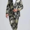 Mens Big And Tall Tuxedo -Black Gold And Silver Tuxedo