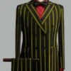 Black And Gold Pinstripe Double BreastedZoot Suit