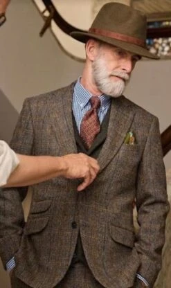 1930s Fashion Tweed ~ Herringbone Pattern- Mens 1930 Suit -1930s Tuxedo - Brown Suit