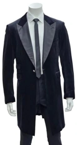 Zoot Suit Made Of Velvet Fabric - 1920s Velvet Suit (Black Pants) - Black